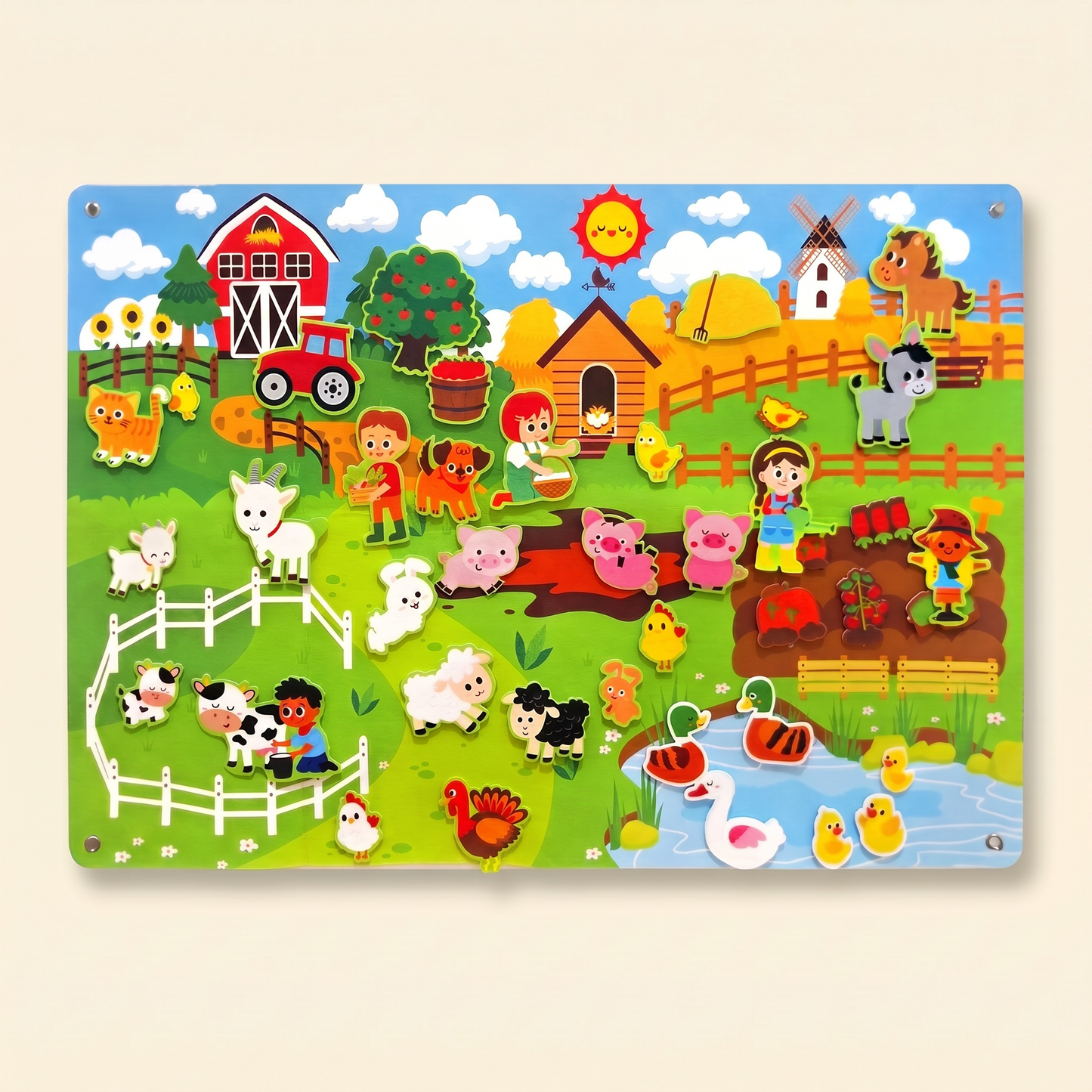 Panel de Fieltro Granja - Sin Pantallas