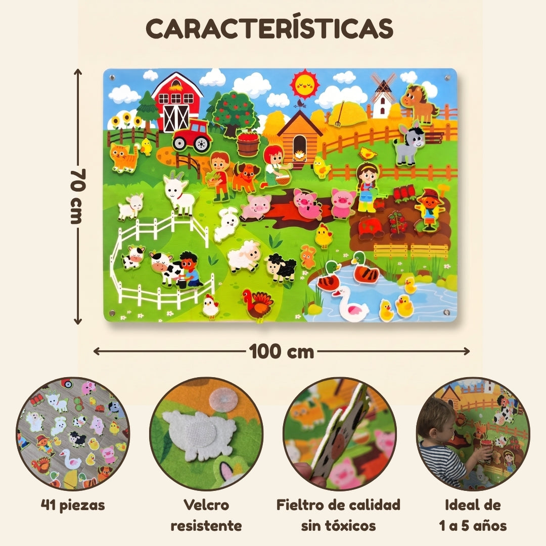 Panel de Fieltro Granja - Sin Pantallas