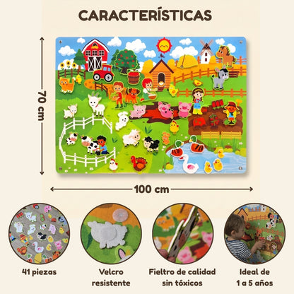 Panel de Fieltro Granja - Sin Pantallas