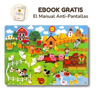 Panel de Fieltro Granja - Sin Pantallas